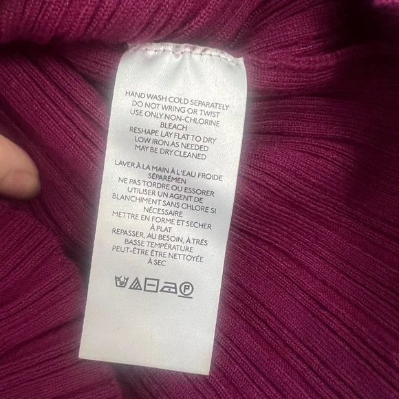 Anthropologie Purple Puff-Sleeve Shimmer Sweater Small - Picture 7 of 8